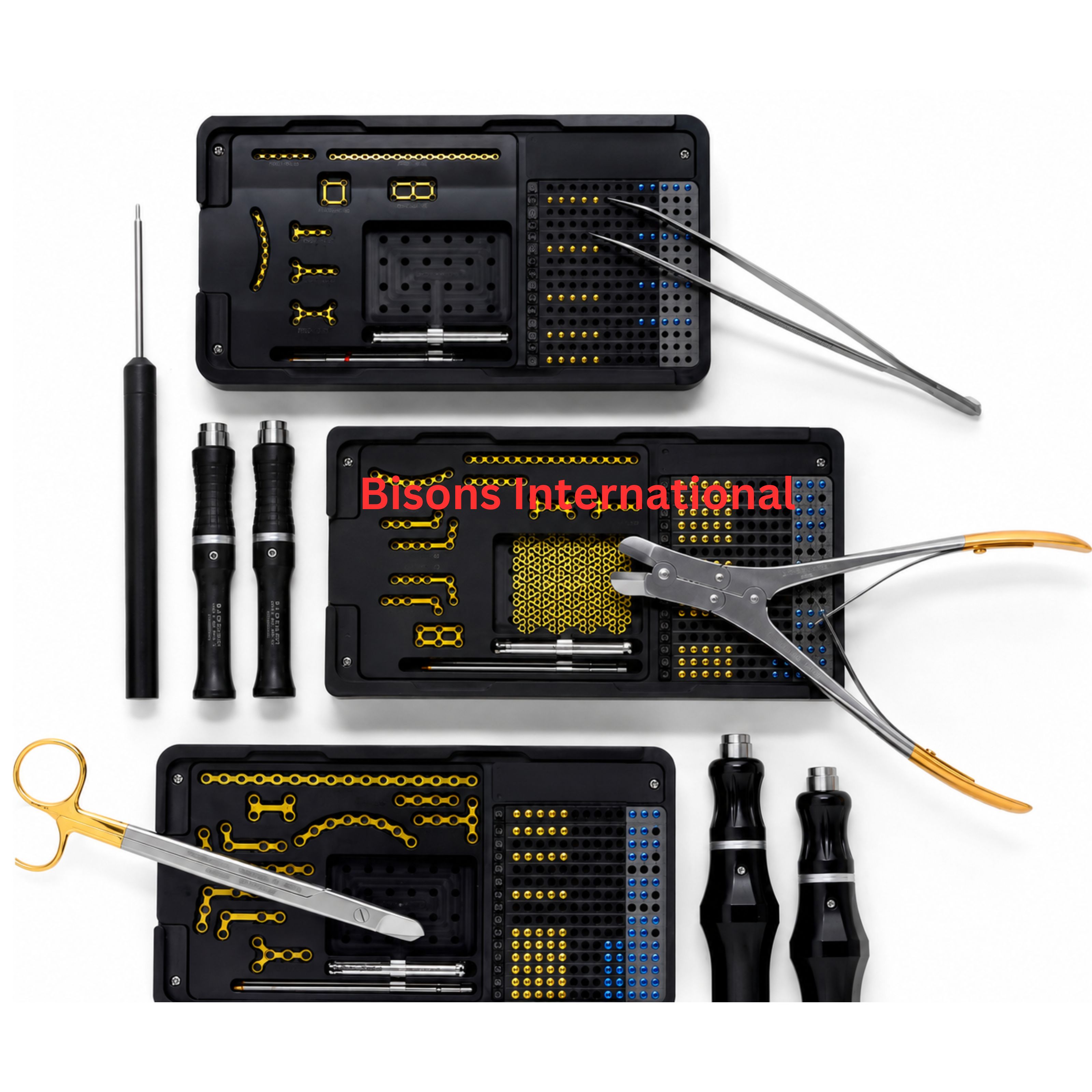 Maxillofacial CMF Plate & Screw Instrument Set 1.2mm, 1.5mm & 2.0mm