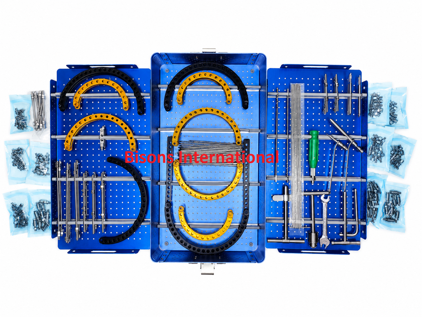 Ilizarov Circular External Fixator Instrument and Implant Set for Orthopedic Surgery