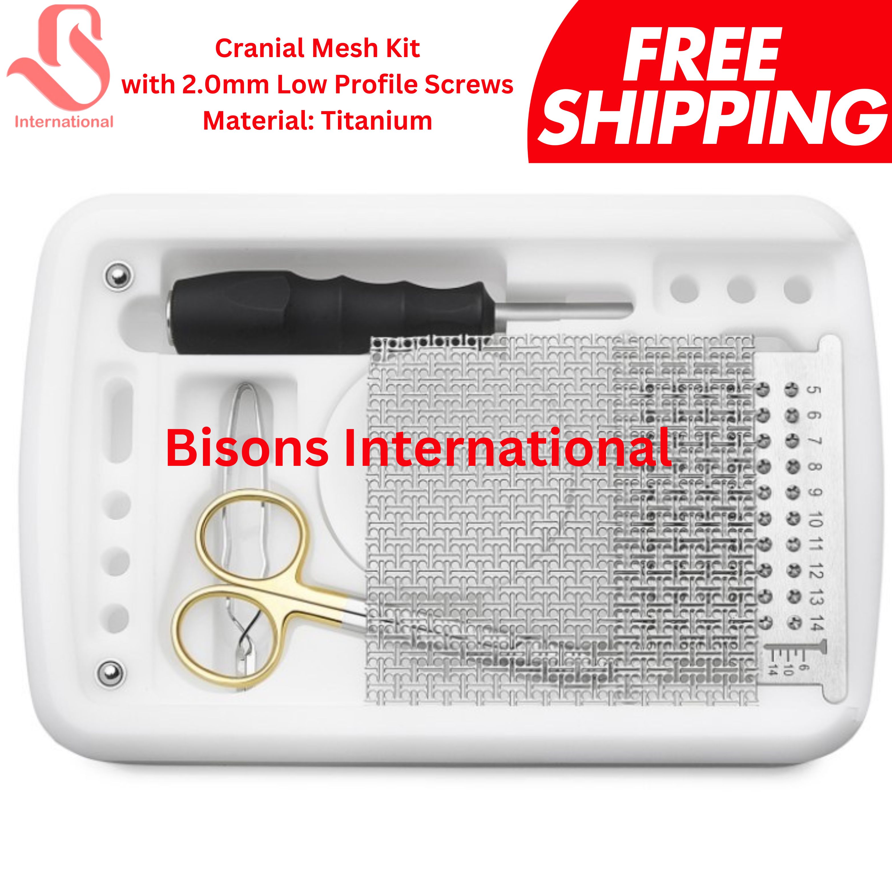 Titanium Cranial Mesh Kit for Craniofacial Reconstruction Surgery