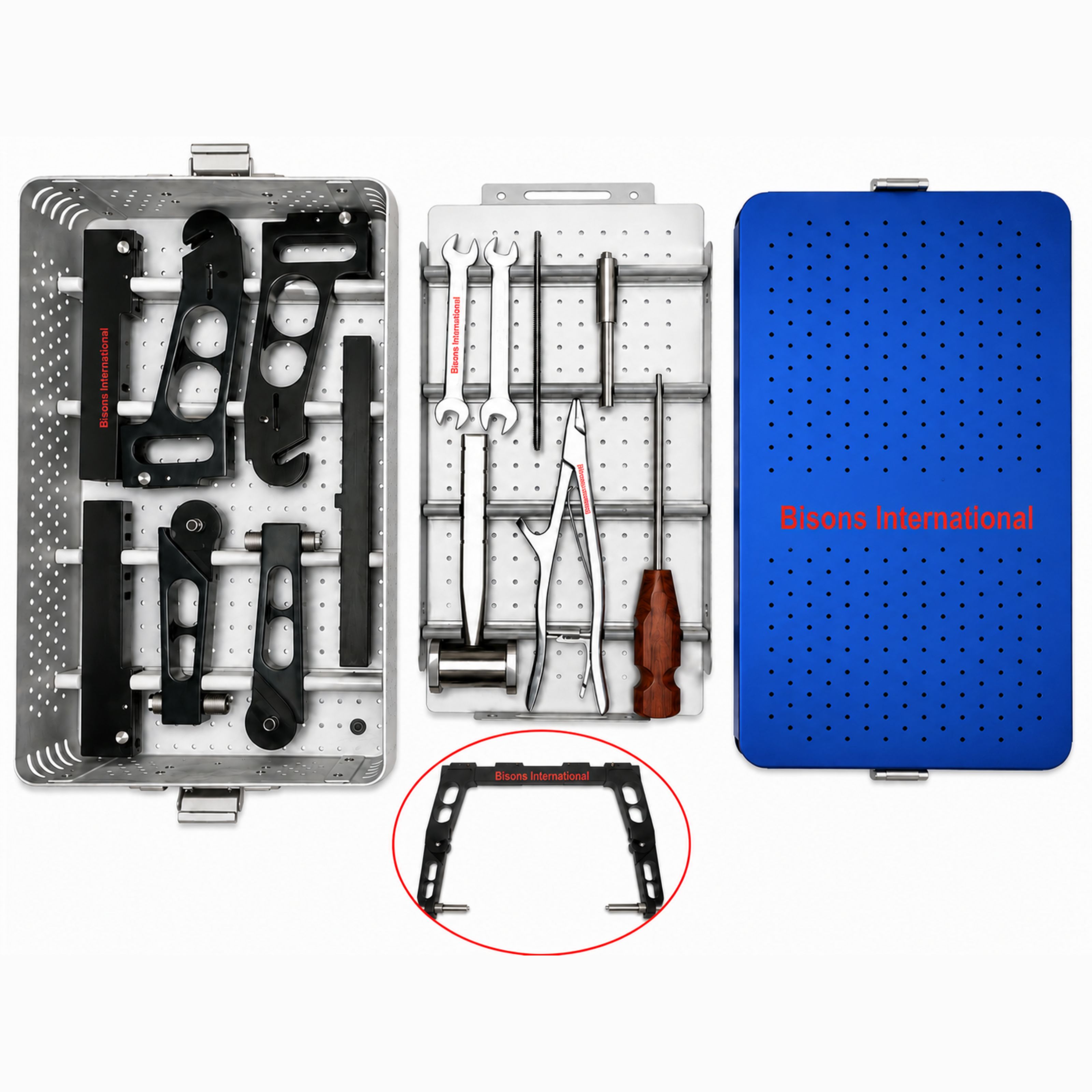 Pelvic C-Clamp Surgical Instrument Set for Emergency Trauma & External Pelvic Fixation